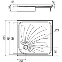 Душевой поддон Alex Baitler AB10017H-2 100x100 - Превью изображения №7 — Интернет-магазин Time-Shop