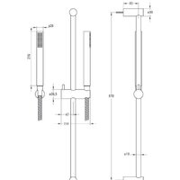 Душевая гарнитура Deante Karbo NCC B51K - Превью изображения №4 — Интернет-магазин Time-Shop