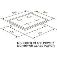 Варочная панель Meferi MGH604WH Glass Power - Превью изображения №17 — Интернет-магазин Time-Shop