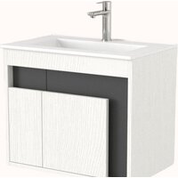  Дабер Тумба под умывальник 016 WeltWasser Deilbach 7517-60 Т16.6W.0.20 (белый древесный/серый) - Превью изображения №1 — Интернет-магазин Time-Shop