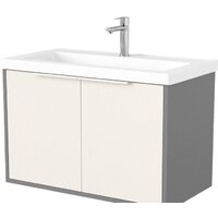  Дабер Тумба под умывальник 018 Тобага/Эридан 80 Т18.8Т.0.19Б (бежевый/серый/ручка белая) - Превью изображения №1 — Интернет-магазин Time-Shop