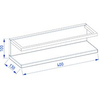 Lauter Полка Lea с рейлингом (серо-зеленый полуматовый) - Превью изображения №6 — Интернет-магазин Time-Shop