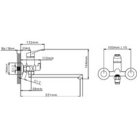 Смеситель Wisent WP22028 - Превью изображения №3 — Интернет-магазин Time-Shop