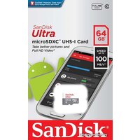 Карта памяти SanDisk Ultra SDSQUNR-064G-GN3MN microSDXC 64GB - Превью изображения №3 — Интернет-магазин Time-Shop