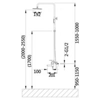 Душевая система  Hansen 33032C - Превью изображения №3 — Интернет-магазин Time-Shop