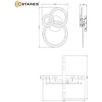 Припотолочная люстра Estares Triplex Round 108W 3R-APP-713x492x128-BLACK/WHITE-220-IP20 - Превью изображения №10 — Интернет-магазин Time-Shop