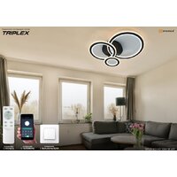 Припотолочная люстра Estares Triplex Round 108W 3R-APP-713x492x128-BLACK/WHITE-220-IP20 - Превью изображения №6 — Интернет-магазин Time-Shop