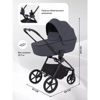 Универсальная коляска Rant Teo 2в1 RA120 (графит) - Превью изображения №3 — Интернет-магазин Time-Shop