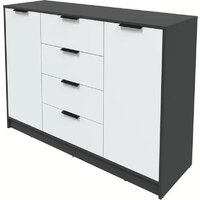 Тумба Интерлиния Концепт КТ-Т140 (белый платинум/антрацит) - Превью изображения №2 — Интернет-магазин Time-Shop