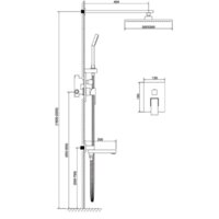 Душевая система  Kern 5075 (матовое золото) - Превью изображения №2 — Интернет-магазин Time-Shop