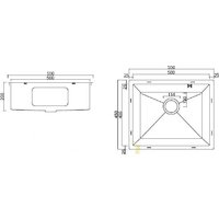 Кухонная мойка Basic Decor 55x45 (сатин) - Превью изображения №8 — Интернет-магазин Time-Shop