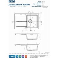 Кухонная мойка Berg Hobart BRQ1411 - Превью изображения №3 — Интернет-магазин Time-Shop