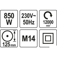 Угловая шлифмашина Yato YT-82097 - Превью изображения №4 — Интернет-магазин Time-Shop
