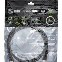 CACTUS HDMI - HDMI CS-HDMI.1.4-1.5 (1.5 м, черный)
