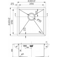 Кухонная мойка ZorG R-4444 - Превью изображения №2 — Интернет-магазин Time-Shop
