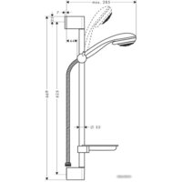 Душевой гарнитур  Hansgrohe Crometta 85 Vario [27764000] - Превью изображения №2 — Интернет-магазин Time-Shop