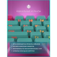 Клавиатура IO by Red Square Type 68 Pro g3ms Aquamarine (бирюзовый/розовый) - Превью изображения №10 — Интернет-магазин Time-Shop