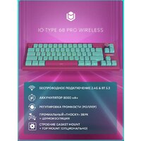 Клавиатура IO by Red Square Type 68 Pro g3ms Aquamarine (бирюзовый/розовый) - Превью изображения №4 — Интернет-магазин Time-Shop