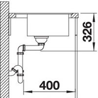Кухонная мойка Blanco Zenar 45 S-F (левая, темная скала) - Превью изображения №4 — Интернет-магазин Time-Shop