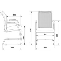 Офисный стул Бюрократ CH-599AV/TW-11 (черный) - Превью изображения №5 — Интернет-магазин Time-Shop