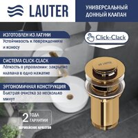Умывальник Lauter 21570 + клапан 21190G + сифон 21635G (золото) - Превью изображения №2 — Интернет-магазин Time-Shop