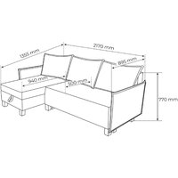 Угловой диван Mio Tesoro Туули (Cream) - Превью изображения №7 — Интернет-магазин Time-Shop