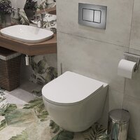 Унитаз подвесной Roxen Antares One Rimless 6 в 1 StounFix Dual Fresh 613423 (оружейная сталь/металл) - Превью изображения №14 — Интернет-магазин Time-Shop