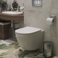 Унитаз подвесной Roxen Antares One Rimless 6 в 1 StounFix Dual Fresh 613423 (оружейная сталь/металл) - Превью изображения №15 — Интернет-магазин Time-Shop