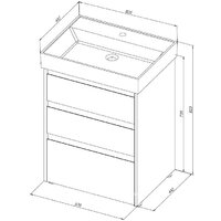  Aquanet Тумба под умывальник Nova Lite 60 302471 (дуб рустикальный) - Превью изображения №9 — Интернет-магазин Time-Shop