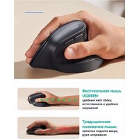 Вертикальная мышь Ugreen M571 55916 (черный) - Превью изображения №3 — Интернет-магазин Time-Shop