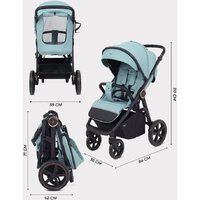 Коляска прогулочная «книга» MOWbaby Trail 2025 MB090 (зеленый) - Превью изображения №3 — Интернет-магазин Time-Shop