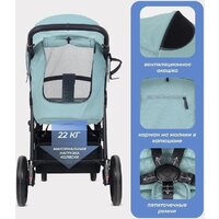 Коляска прогулочная «книга» MOWbaby Trail 2025 MB090 (зеленый) - Превью изображения №7 — Интернет-магазин Time-Shop