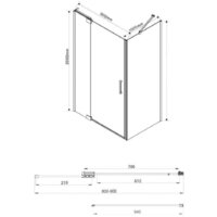 Душевой уголок Vincea Extra VSR-1E809010CL (хром/прозрачное) - Превью изображения №5 — Интернет-магазин Time-Shop