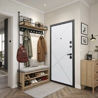 Металлическая дверь Guard 7см серебро/белый матовый (96x205, правая) - Превью изображения №5 — Интернет-магазин Time-Shop