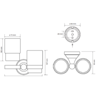 Стакан для зубной щетки и пасты Bemeta Kera 144710027 - Превью изображения №2 — Интернет-магазин Time-Shop