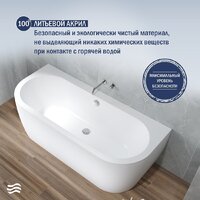 Ванна Lauter Imperia 170x75 21080075 (с каркасом и сифоном 21Y11030 хром) - Превью изображения №5 — Интернет-магазин Time-Shop