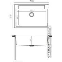 Кухонная мойка Polygran Argo-760 (космос) - Превью изображения №4 — Интернет-магазин Time-Shop