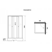 Душевая кабина Niagara Promo P90/26Q/MT/BK 90x90x195 - Превью изображения №4 — Интернет-магазин Time-Shop