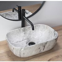 Умывальник Rea Livia (камень матовый) - Превью изображения №2 — Интернет-магазин Time-Shop