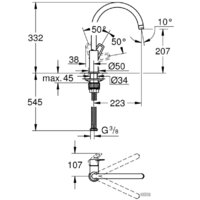 Смеситель Grohe Bauloop 31368001 - Превью изображения №2 — Интернет-магазин Time-Shop