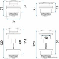 Сифон Rea Klik-Klak REA-A5692 (золотой) - Превью изображения №6 — Интернет-магазин Time-Shop