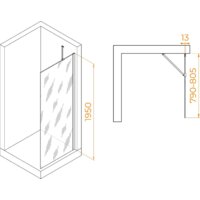 Душевая стенка RGW WA-110B 351011008-14 80 (черный/прозрачное стекло) - Превью изображения №2 — Интернет-магазин Time-Shop