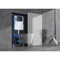 Унитаз подвесной Roxen Boro One Rimless 6 в 1 StounFix Dual Fresh 507542 (кнопка: черный матовый) - Превью изображения №12 — Интернет-магазин Time-Shop