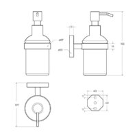 Дозатор для жидкого мыла Cezares RELAX-SOIS-V-NOP (черный матовый) - Превью изображения №2 — Интернет-магазин Time-Shop