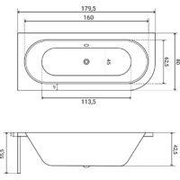 Ванна Lauter Bliss 180 L 21201081L (с ножками) - Превью изображения №29 — Интернет-магазин Time-Shop