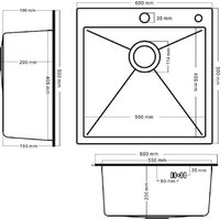 Кухонная мойка Schtoff Best Premium Silver 6050 - Превью изображения №4 — Интернет-магазин Time-Shop