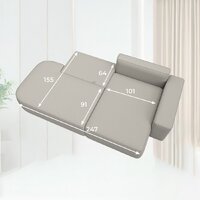 Угловой диван Лига диванов Лига-065 правый 129797 (рогожка Амур 02 бежевый) - Превью изображения №9 — Интернет-магазин Time-Shop