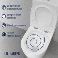 Унитаз напольный Lauter Vortex 2110022VF + гигиенический душ Sano 21LT1294GL - Превью изображения №4 — Интернет-магазин Time-Shop