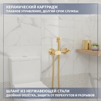 Унитаз напольный Lauter Vortex 2110022VF + гигиенический душ Sano 21LT1294GL - Превью изображения №8 — Интернет-магазин Time-Shop