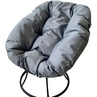 M-Group Пончик 12310409 без ротанга (черный/серая подушка)